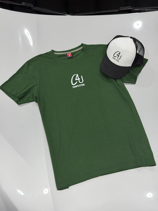 T-Shirt C4U Vert Bouteille
+ Casquette C4U noire